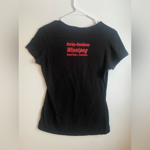 Harley Davidson y2k womens v neck tee 2000s motorcycle punk - Picture 3 of 3